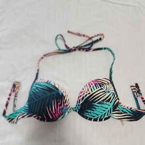 Tropical Print Women's Bikini Top